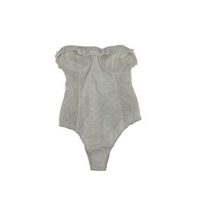 DOEN Swim One Piece Swimsuit M White Excellent